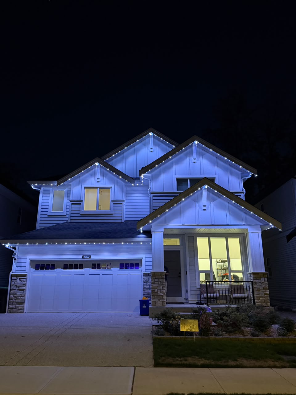 Crisp modern daylight white illumination accentuating clean architectural lines.
