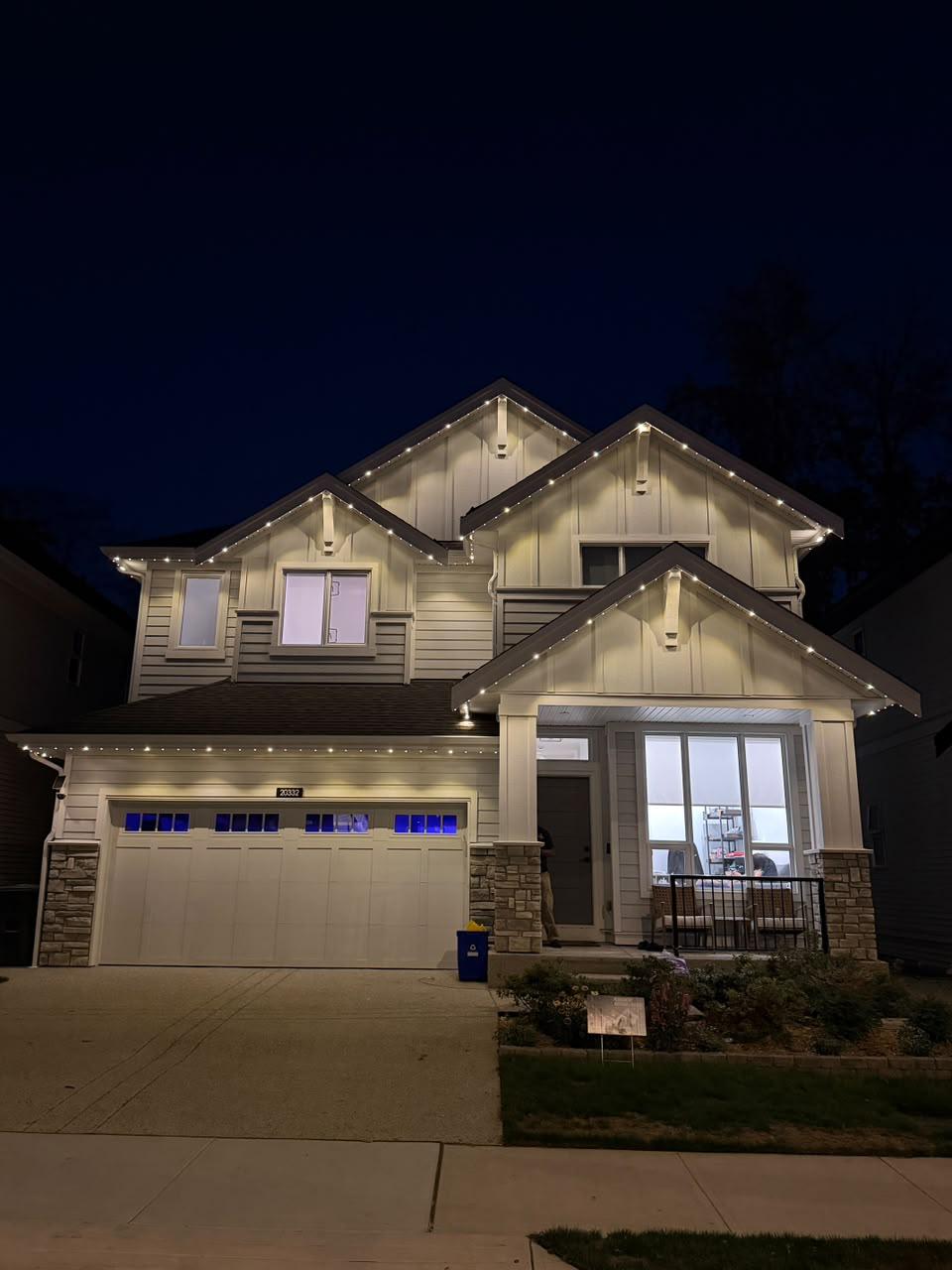 Real Crystal Lights permanent outdoor lighting installation